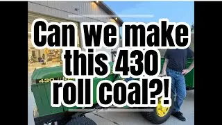 Can we make this John Deere 430 diesel garden tractor blow black smoke?!  