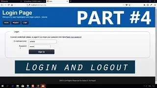 PART #4: Registration and Login System Tutorial Using PHP and MYSQL
