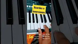Piano f&aacute;cil. Acordes e inversiones Sol mayor