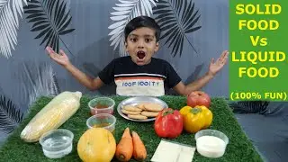 Solid vs Liquid Food: What's the Difference? Fun Learning for Kids! #Solid vs Liquid Food #toddlers