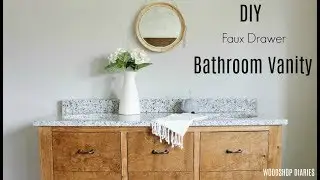 How to Build a Faux Drawer Vanity Cabinet