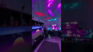 Galaxy cloudy room setup✨ #ledlight #light #starlight #games #gamingroom #gamingsetup