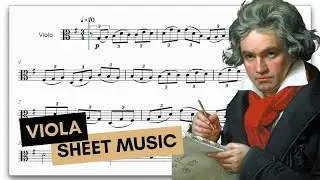 🌕 How to play Moonlight Sonata | easy viola sheet music | Beethoven