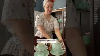 Finally completing my #PolkaRose #tea set after breaking a piece five years ago! 🙌