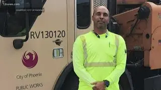 Phoenix recycling truck driver hailed as hero for helping save people in house fire