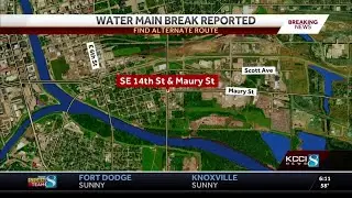 Water main break expected to snarl Des Moines traffic for days