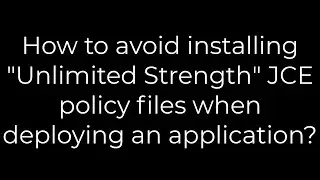 Java :How to avoid installing 
