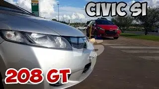Teste 0-200 HONDA CIVIC SI [VS] PUG 208 GT+TORK ONE
