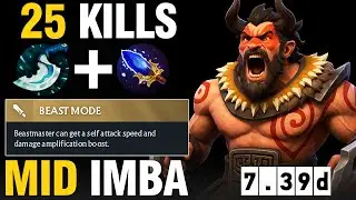 Beastmaster Mid Is the NEW META! 25 Kills Domination &ndash; Dota 2 Patch 7.39d Imba Build