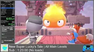 New Super Lucky's Tale Speedrun | All Main Levels in 1:19:55