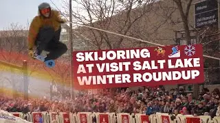 EPIC Skijoring in Downtown SLC Utah! 🏇🎿