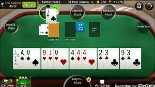 &diams;️Rummy Circle &hearts;️ live 🔴 250 rs 101 Pool Rummy / tips and tricks