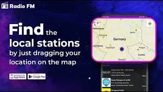 How to search for a radio station based on location on the map?