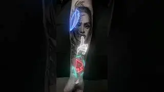 GIRL WITH THE TATTOO MIGUEL 🤫 &spades;️ LIGHTING TATTOOS OFFICIAL #shorts