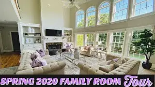 SPRING FAMILY ROOM TOUR 2020 | GLAM HOME TOUR | SPRING REFRESH