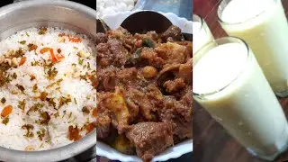 pothirachi varattiyath//ghee rice//kappa banana juice//HINNUS  WORLD