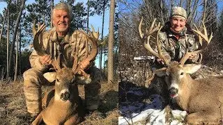 Husband and Wife from Florida both harvested trophy whitetails