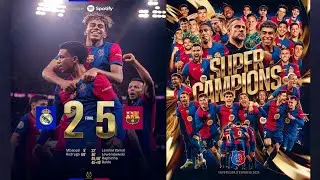 BARCELONA YEGUKANA IGIKOMBE CYA SUPERCOPA, YANDAGAZA REAL MADRID IYITSINZE K' IBITEGO 5-2 BYARI🔥🔥🔥