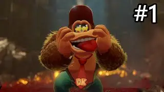 DK(ドンキーコング)とDK(ダンディコン)と喋る岩のドタバタ冒険旅【ドンキーコング バナンザ】#1