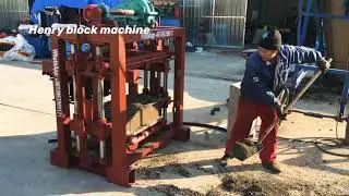 QT40-2 semi automatic hollow block machine is good for manual small block factory investment