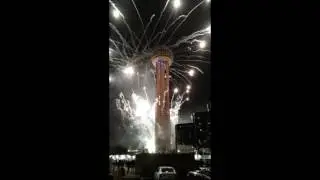 New Years Eve Fireworks, Reunion Tower, 2017, Dallas, TX