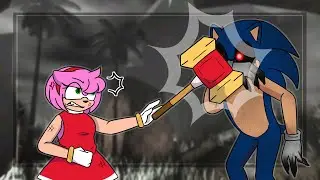 Эми Роуз сражается с Sonic EXE в Sonic Roblox!