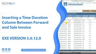 Inserting a Time Duration Column Between Forward and Sale Invoice | TechnosysInt