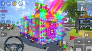 DJ Truck Mod BUSSID 🚛💥 High Bass Sound ⚡ Night Party Lights 🤩 Ultimate Gameplay