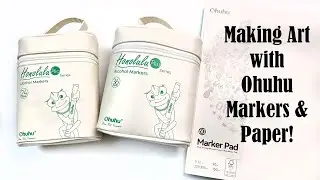 Ohuhu Honolulu Plus Markers & Paper Review! Making Art for Lunar New Year - 2026 Year of the Horse!