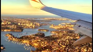 Flying over Sydney Harbour