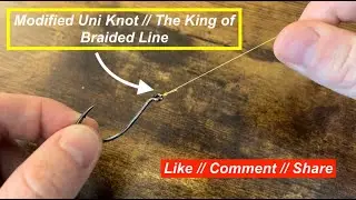 Modified Uni Knot // ONE and ONLY Fishing Knot for Braided Line // Double Uni Knot Cousin 🎣