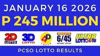 Lotto Result Today 9pm January 16 2026 PCSO