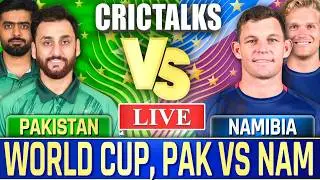 🔴 Live: PAK vs NAM Live Match Today, World Cup, Cricket Live Scores, Commentary, 1st Innings