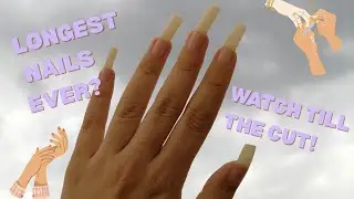 Say goodbye to my long nails 😢👋🏻💔 you asked me to measure them before cutting. 💅🏻