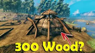 Valheim Starter House Build [ 300 Wood Building Challenge ]
