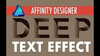 Affinity Designer: How to create a deep carved text effect.