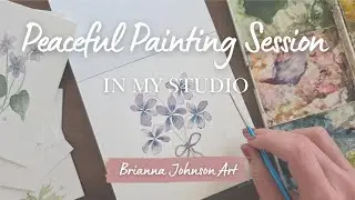A Peaceful Watercolor Painting Session In My Art Studio