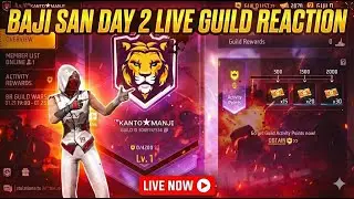 BAJI SAN LIVE 😱 Guild Test Reaction | Free Fire MAX Guild Testing 🔥