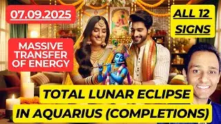 Total Lunar Eclipse in Aquarius 07.09.2025 - All 12 Ascendants & India Trip Delhi, Mumbai, Guwahati