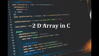 Second dimensional  Array in C