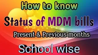How to know status of MDM BILLS (Current & Previous  months), AP MDM MONTHLY ONLINE REPORT