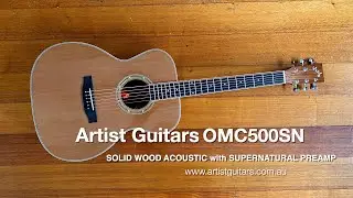 Artist Guitars: OMC500SN Solid Wood OM Size Acoustic Guitar