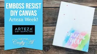 Watercolor Emboss Resist | Arteza Week | DIY Watercolor Pad & Real Brush Pens