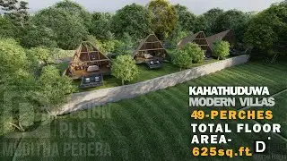 321.PROPOSED NEW FOUR INDIVIDUAL MODERN A-FRAME VILLAS AT KAHATHUDUWA SRI LANKA
