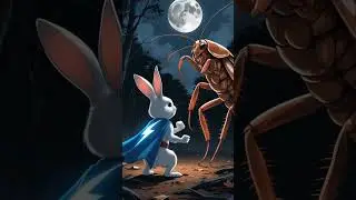 Rabbit Hero | Giant Cockroach Terror 🐰🪳⚡🔥 #shorts
