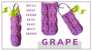 sarung botol rajut | crochet bottle cover