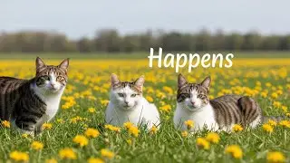 What Happens When Cats Find a Field of Flowers