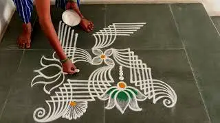 Easy thaipoosam padikolam designs| Simple muggulu designs| easy rangoli designs| Beginners kolam
