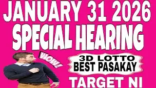 SWERTRES HEARING TODAY JANUARY 31 2026 | SATURDAY BEST HOT COMBINATIONS