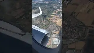 Approaching FrankFurt airport with a beautiful view on the Rhine river and Rheingau #viralreels